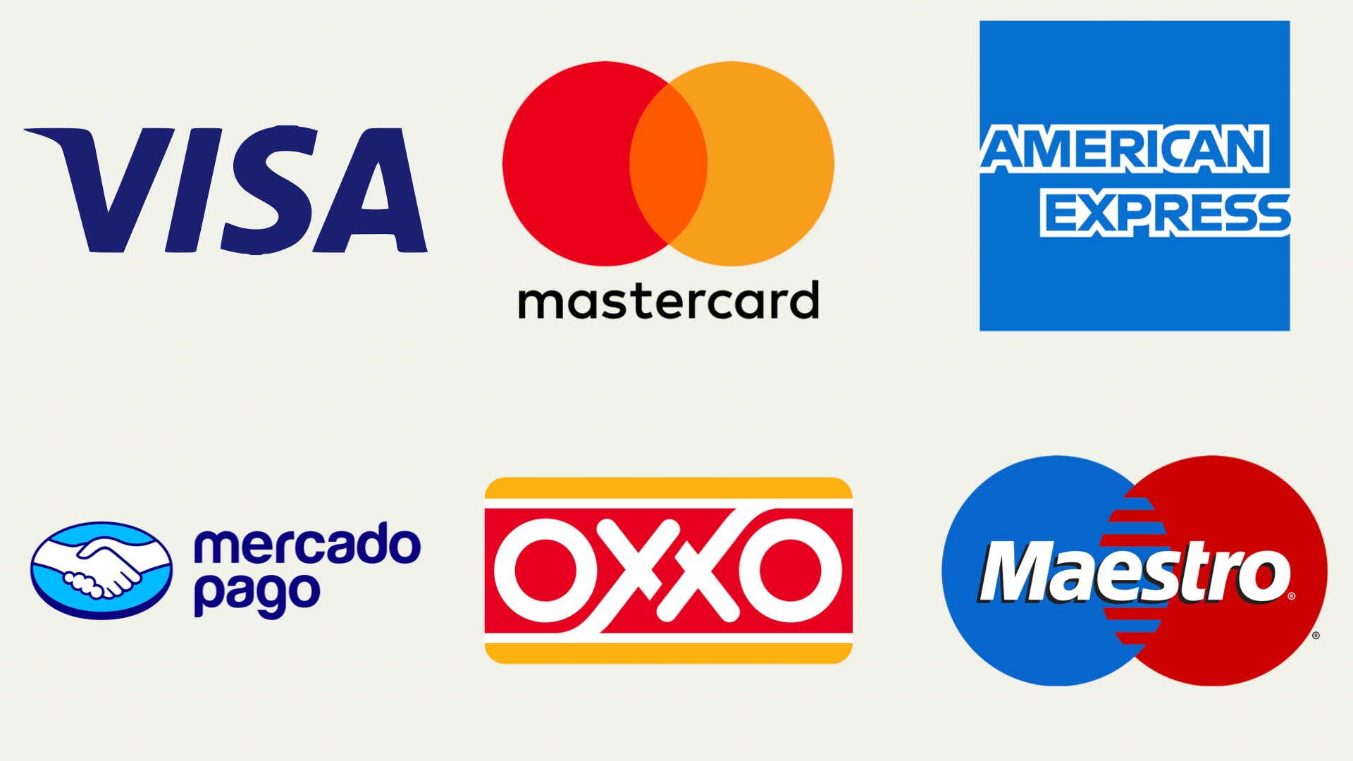 Métodos de pago aceptados